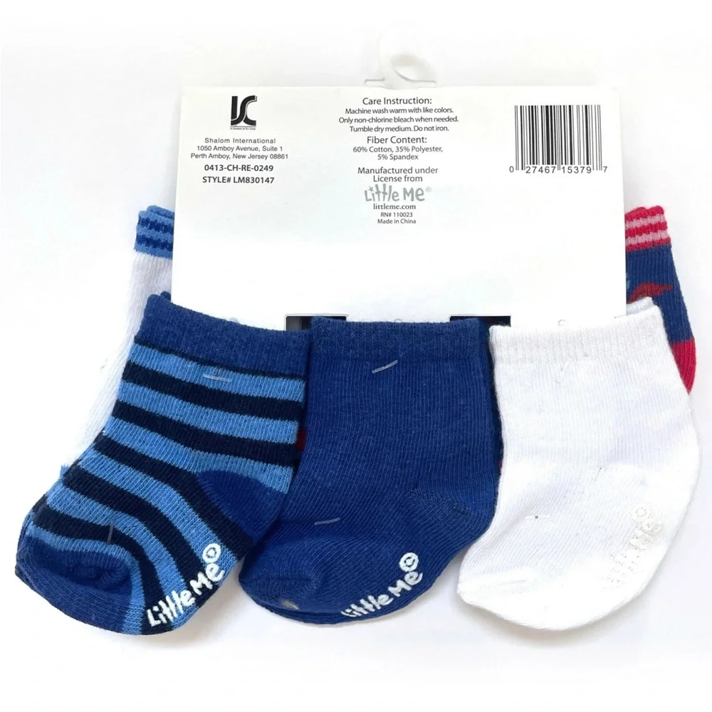 6 pairs Little Me Baby Socks Set